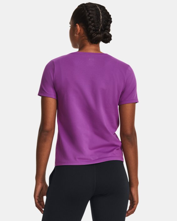 女士UA Meridian短袖T恤 in Purple image number 1